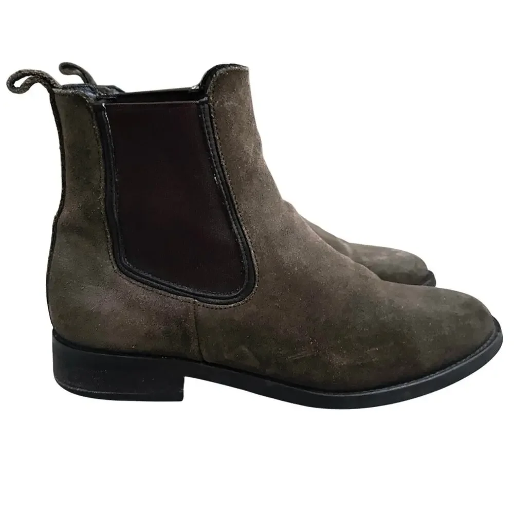 Thursday Boot Co Women’s 8.5 Brown Suede Duchess Chelsea Ankle Boots Handmade